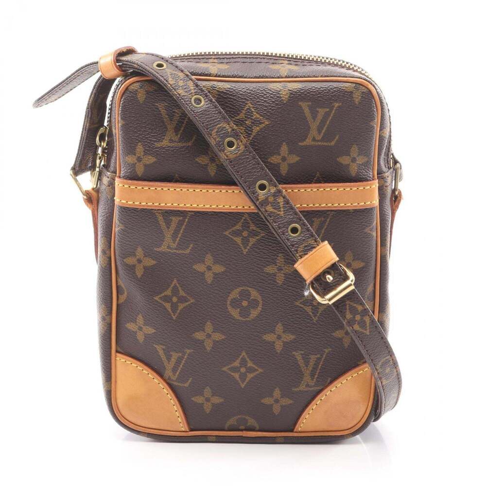 LOUIS VUITTON Authentic Brown Monogram Leather Shoulder Bag